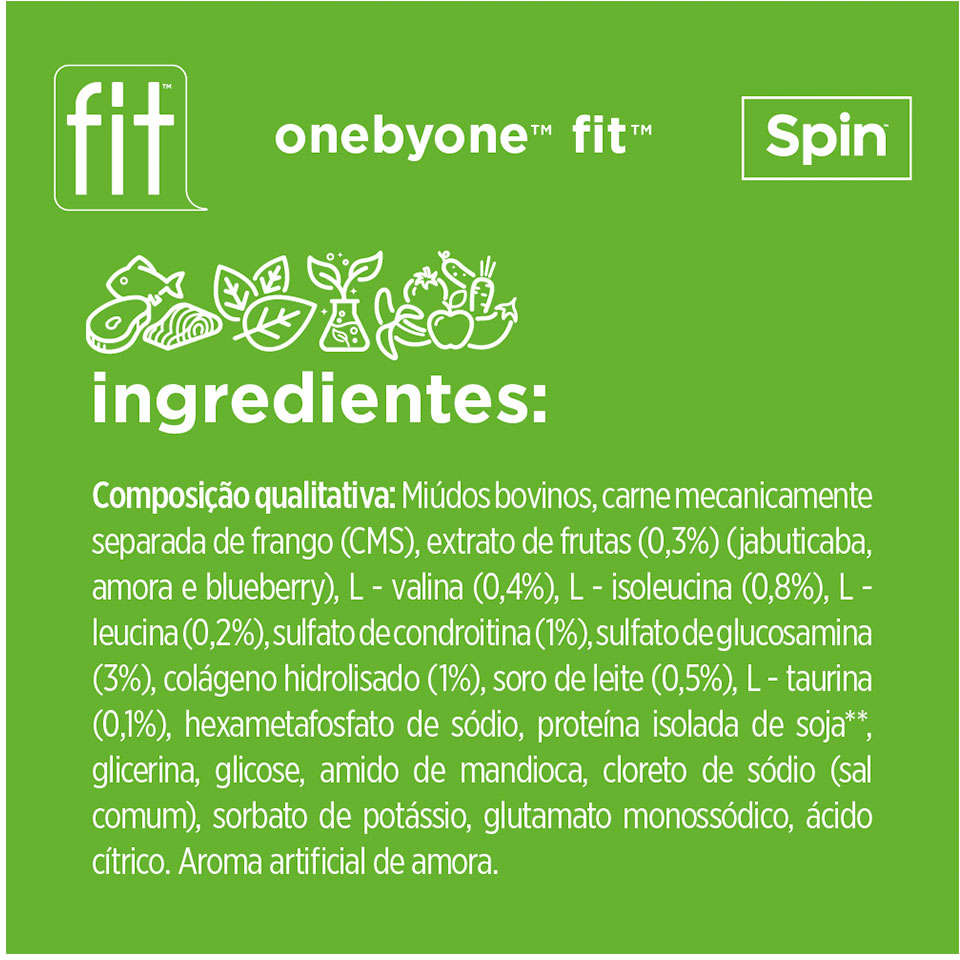 Bifinho Spin Pet Fit Sport Stick para Cães Sabor Amora e Blueberry - 50g