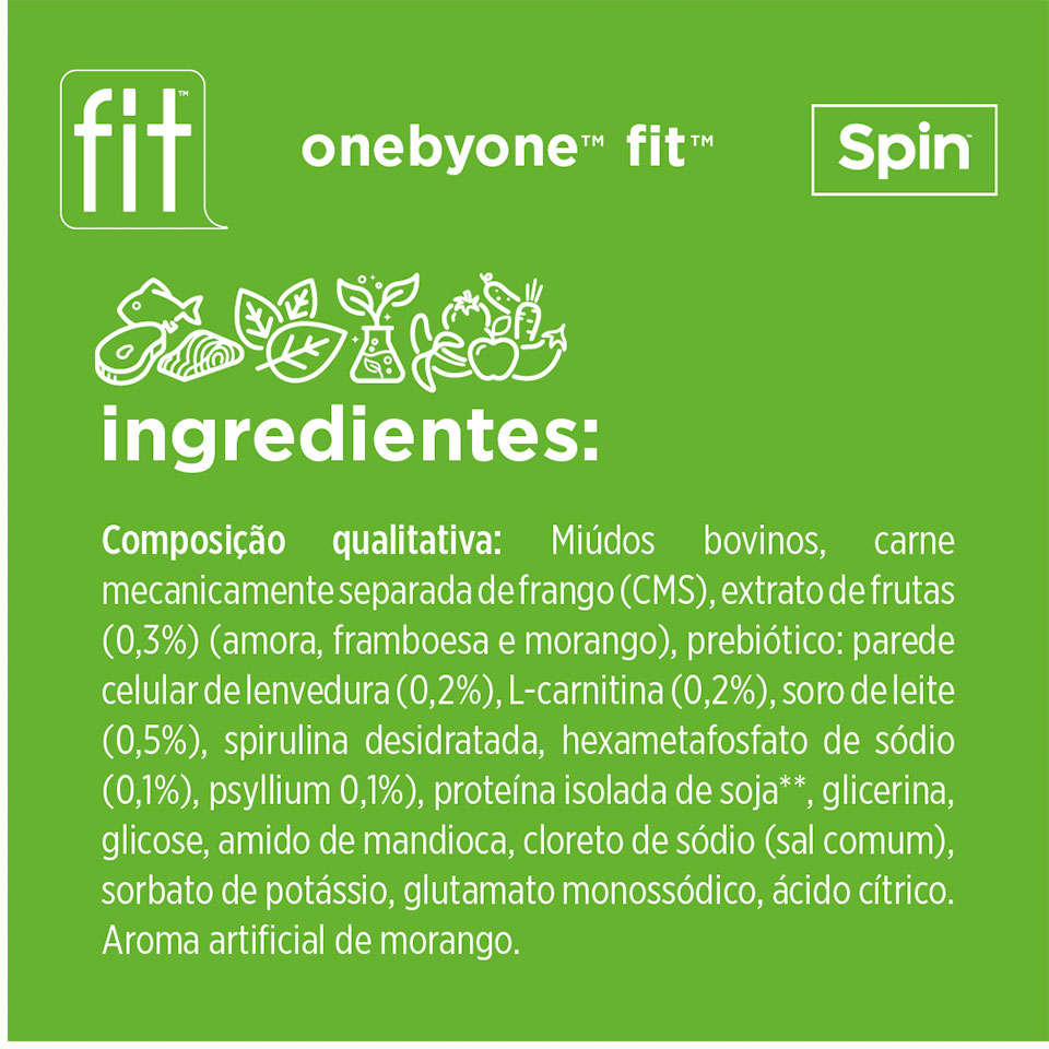 Bifinho Spin Pet Fit Light Stick para Cães Sabor Amora e Framboesa - 50g