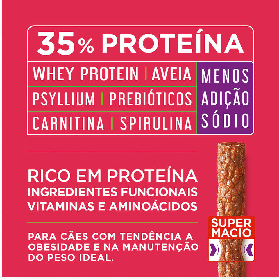 Bifinho Spin Pet Fit Light Stick para Cães Sabor Amora e Framboesa - 50g