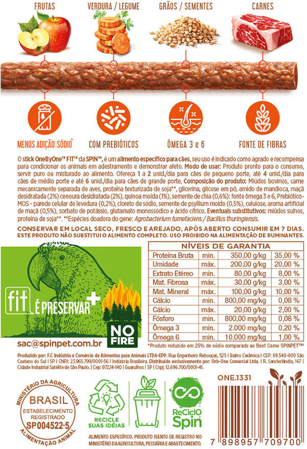 Petisco Onebyone Gourmet para Cães Sabor Cenoura e Maçã - 50g