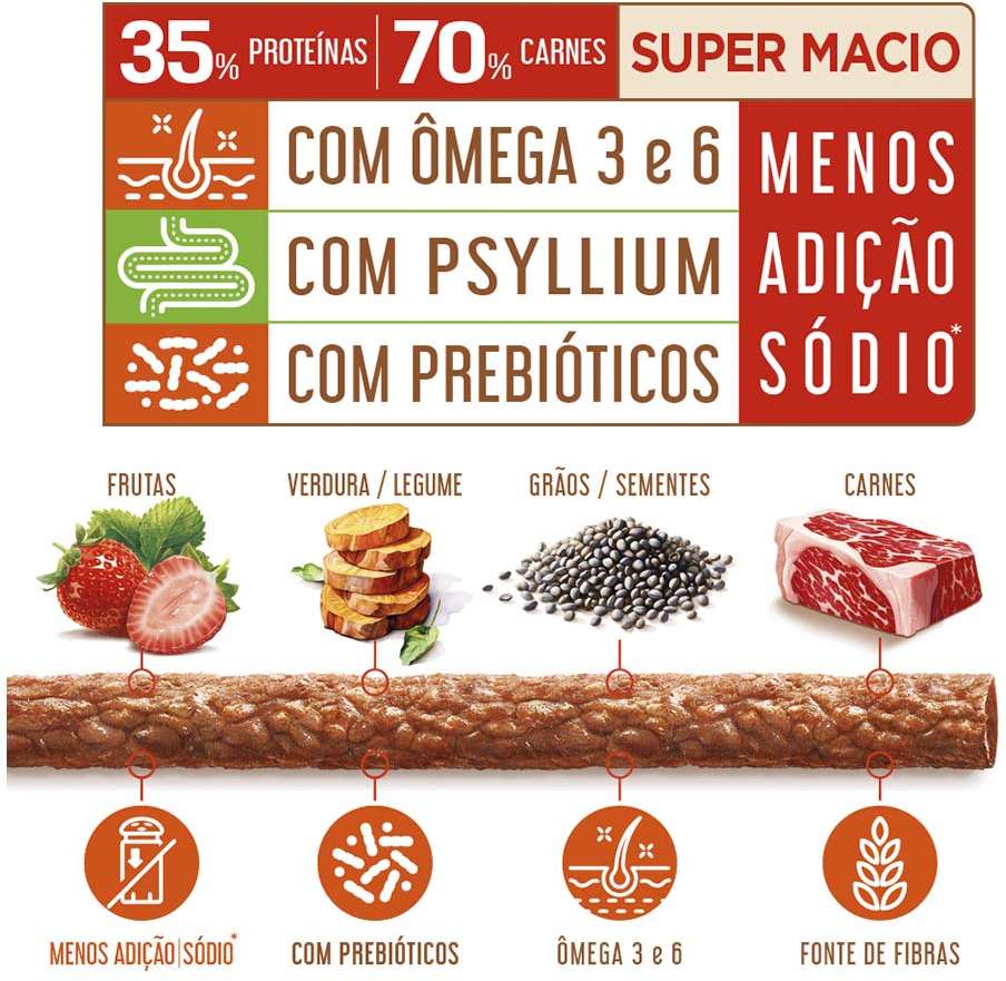 Petisco Fit para Cães Sabor Batata Doce e Chia - 50g
