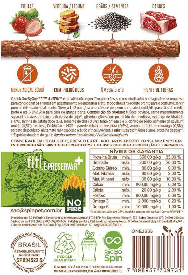 Petisco Fit para Cães Sabor Batata Doce e Chia - 50g