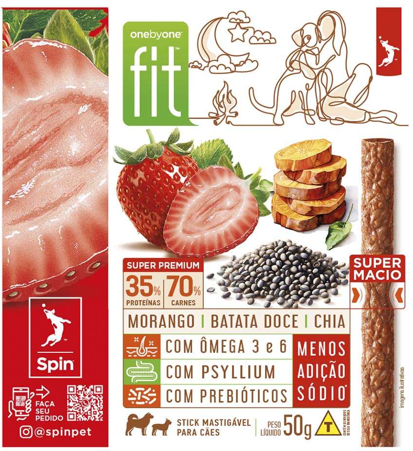 Petisco Fit para Cães Sabor Batata Doce e Chia - 50g