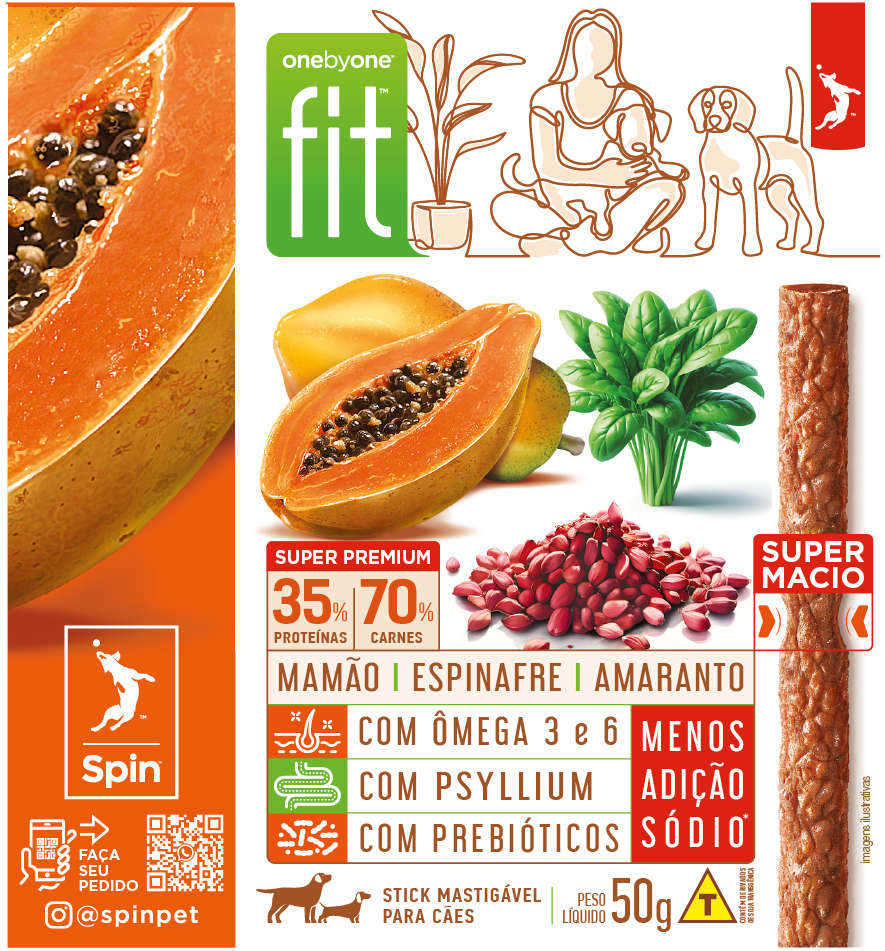 Petisco Fit para Cães Sabor Amaranto e Espinafre - 50g