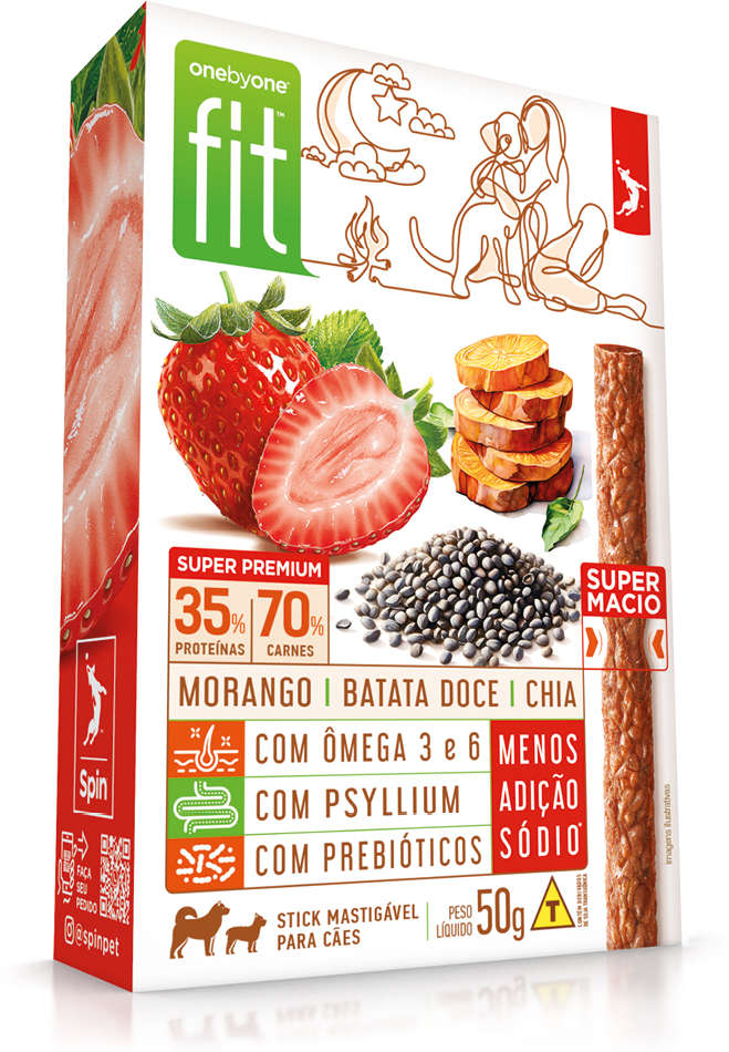 Petisco Fit para Cães Sabor Batata Doce e Chia - 50g