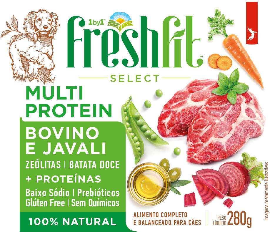 Ração Úmida Spin Pet Freshfit Select Bovino e Javali para Cães - 280 g
