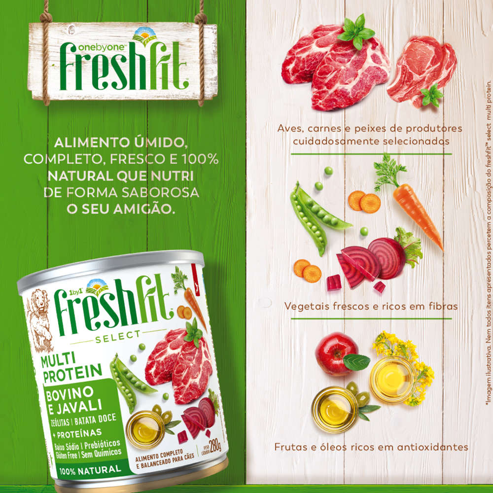 Ração Úmida Spin Pet Freshfit Select Bovino e Javali para Cães - 280 g