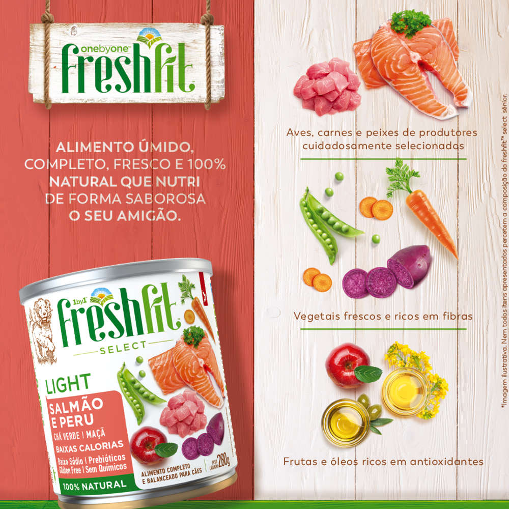 Ração Úmida Spin Pet Freshfit Select Salmão e Peru para Cães- 280 g