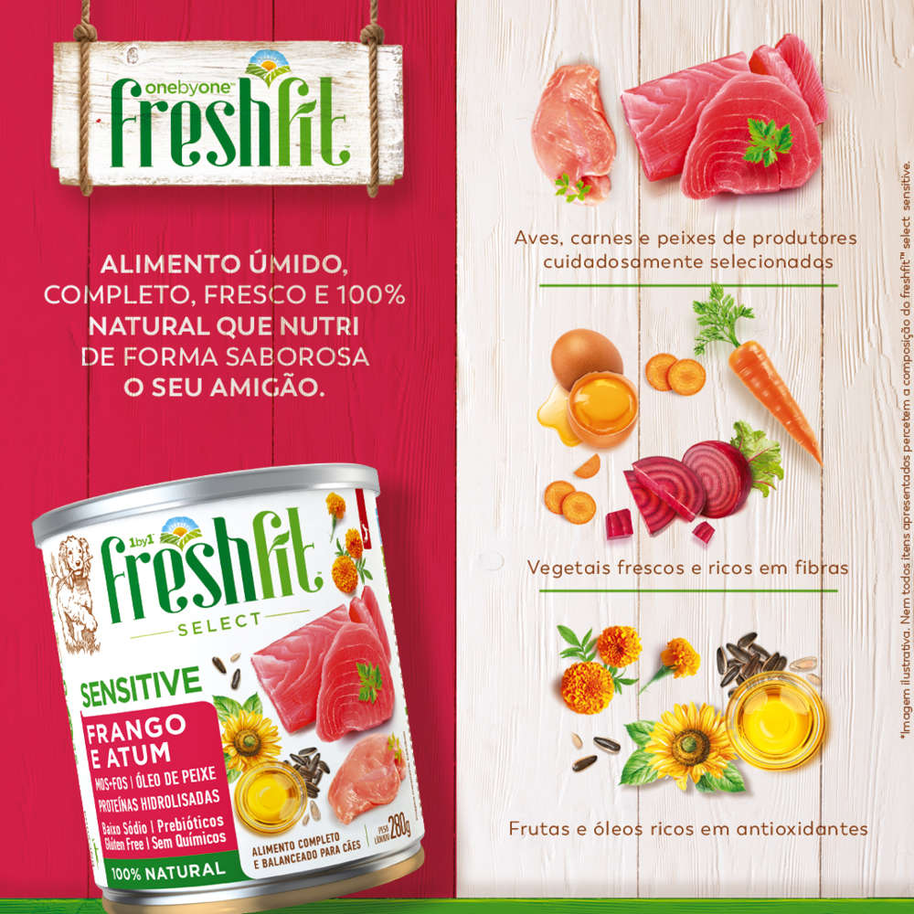Ração Úmida Spin Pet Freshfit Select Frango e Atum para Cães - 280 g