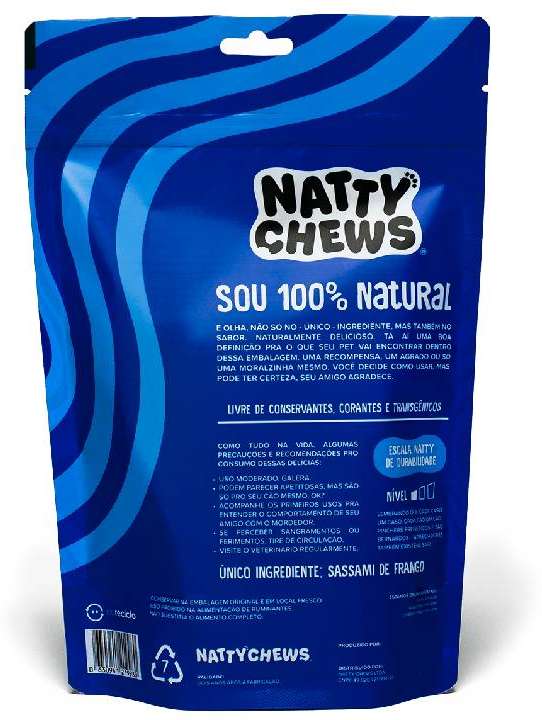 Petisco Natty Chews Frangolino Sabor Natural para Cães - 80g