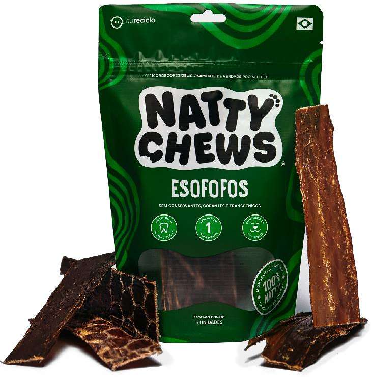 Petisco Natty Chews Esofofos Sabor Natural para Cães - 5 Unidades