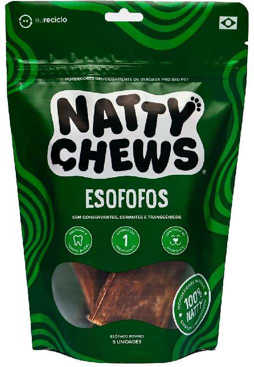 Petisco Natty Chews Esofofos Sabor Natural para Cães - 5 Unidades