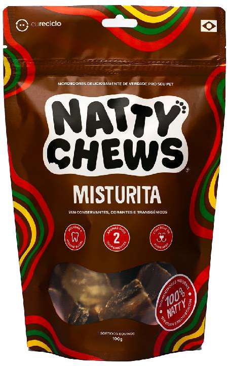 Petisco Natty Chews Misturita Sabor Natural para Cães - 100g