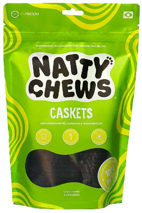 Petisco Natty Chews Caskets Sabor Natural para Cães - 3 Unidades