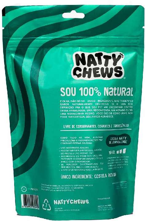 Petisco Natty Chews Costelinis Sabor Natural para Cães - 2 Unidades