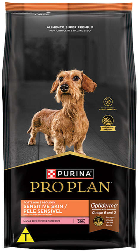 Ração Seca Nestlé Purina Pro Plan Sensitive Skin para Raças Mini e Pequenas - 7,5Kg