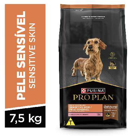 Ração Seca Nestlé Purina Pro Plan Sensitive Skin para Raças Mini e Pequenas - 7,5Kg