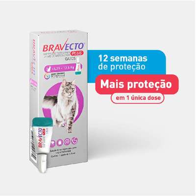 Antipulgas MSD Bravecto Transdermal Plus para Gatos de 6,25 a 12,5 Kg
