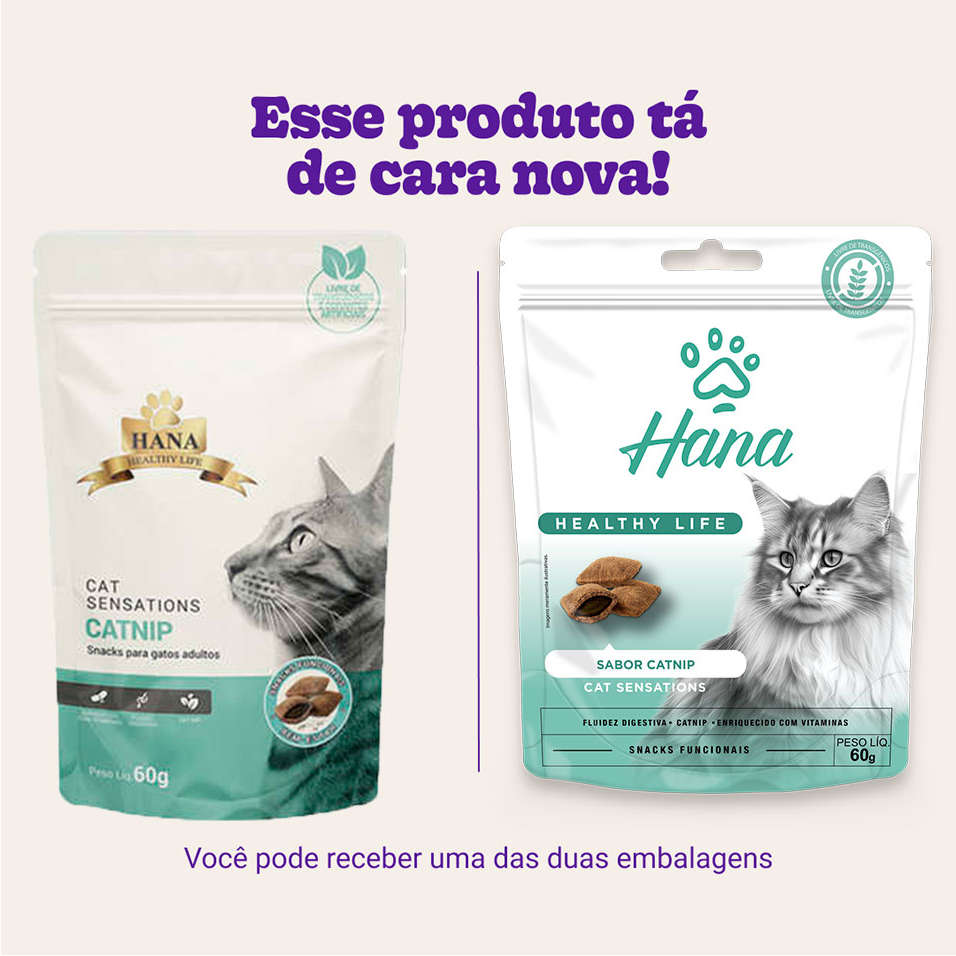 Snack Hana Healthy Life para Gatos Adultos Sabor Catnip - 60g