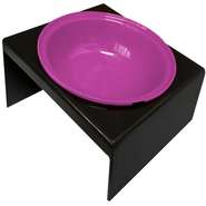 Comedouro Furacão Pet Plástico Elevado Rosa - 200 mL
