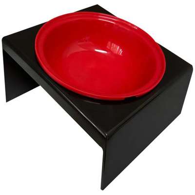 Comedouro Furacão Pet Plástico Elevado Vermelho