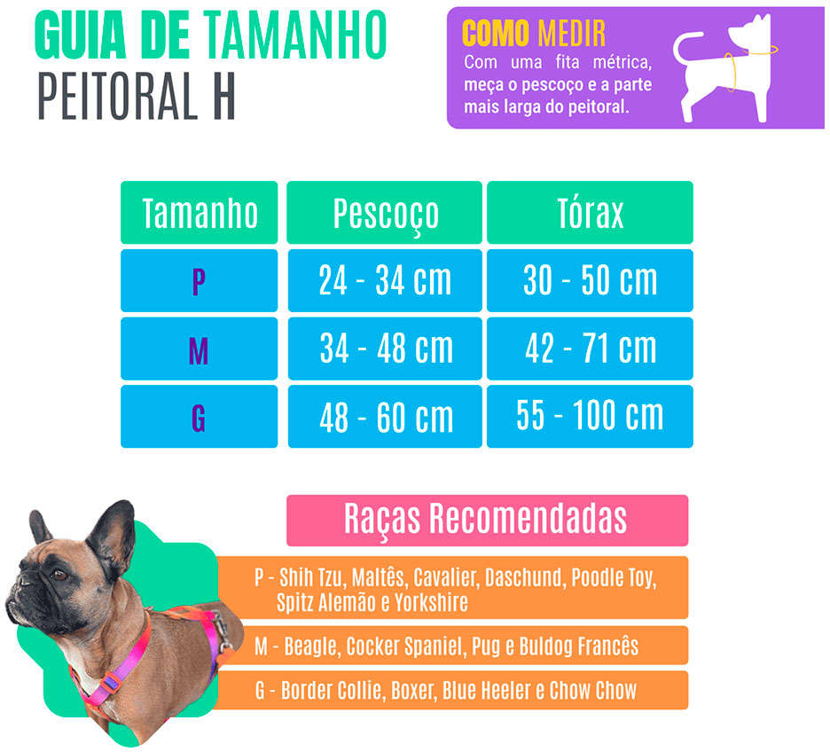 Peitoral H e Guia Zoo Onça para Cães - Tam. G