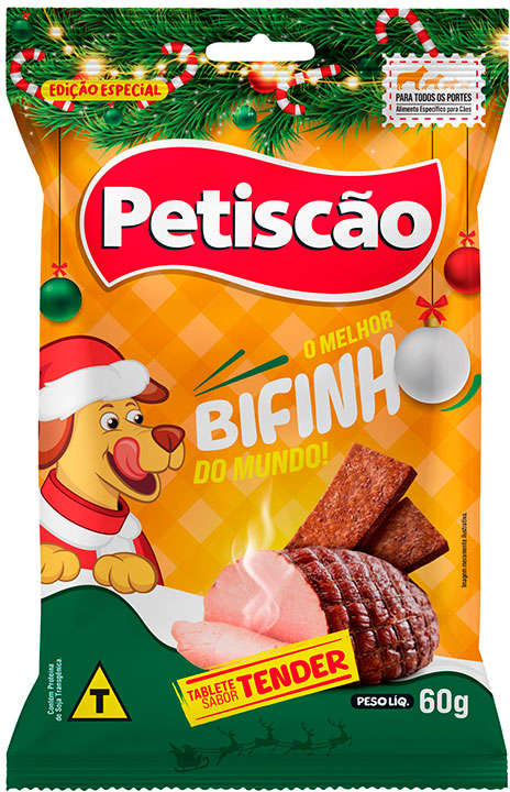 Bifinho Mastigável Petiscão para Cães Sabor Tender - 60 g