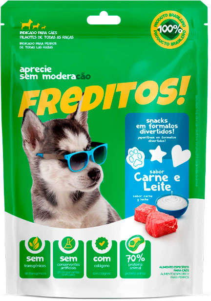 Snack Freditos para Cães Sabor Carne e Leite - 50 g