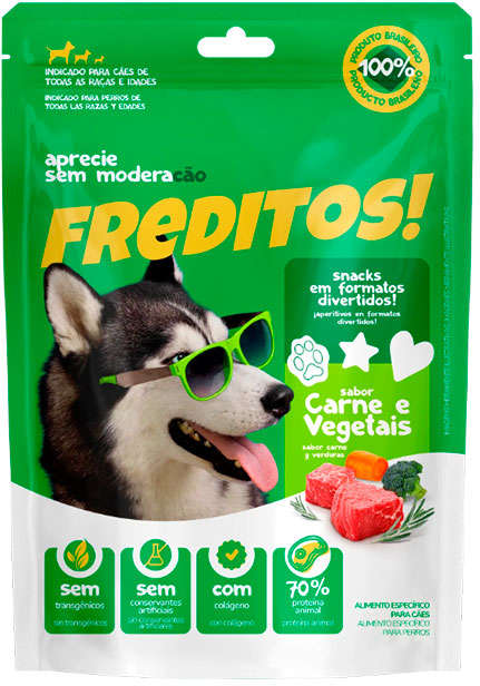 Snack Freditos para Cães Sabor Carne e Vegetal - 50 g