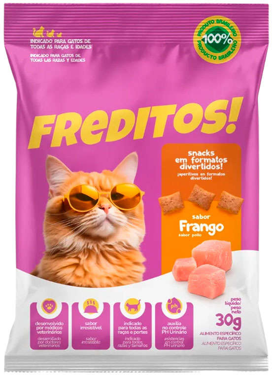 Snack Freditos para Gatos Sabor Frango - 30 g