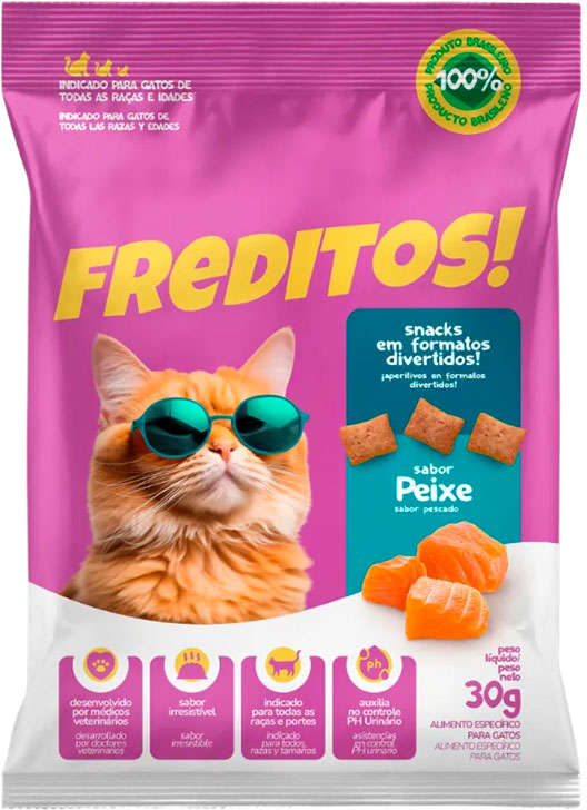 Snack Freditos para Gatos Sabor Peixe - 30 g