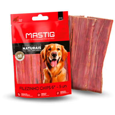 Petisco Filezinho Chips Mastig Super Premium Naturais para Cães