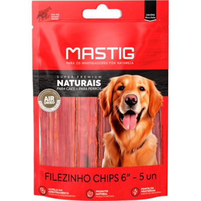Petisco Filezinho Chips Mastig Super Premium Naturais para Cães