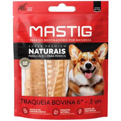 Petisco Traqueia Bovina Super Premium Naturais para Cães