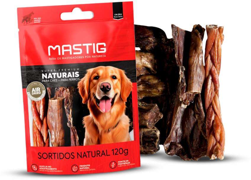 Petisco Sortido Natural Mastig Super Premium Naturais para Cães - 3 Unidades