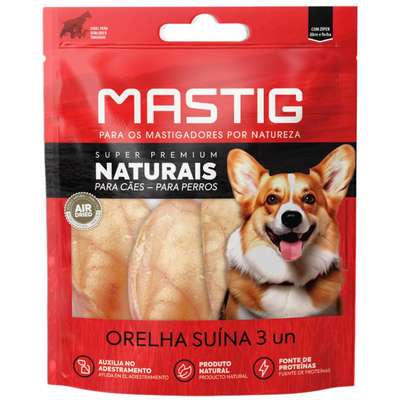 Petisco Orelha Suína Super Premium Naturais para Cães