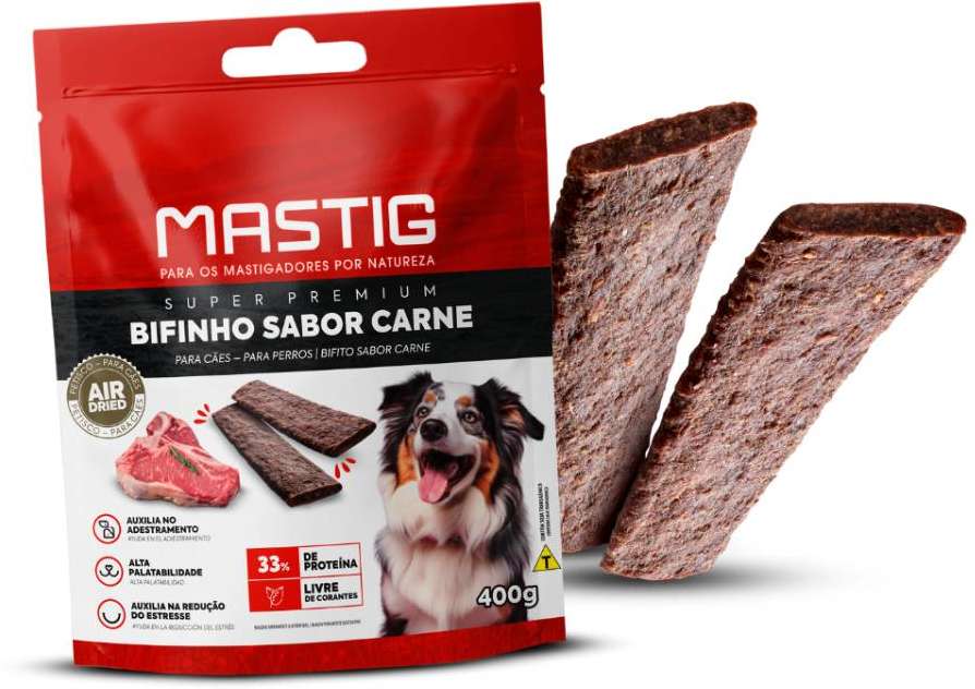 Petisco Bifinho Mastig Super Premium para Cães Sabor Carne - 400 g
