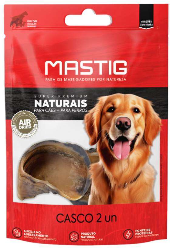 Petisco Casco Bovino Mastig Super Premium Naturais para Cães - 2 Unidades
