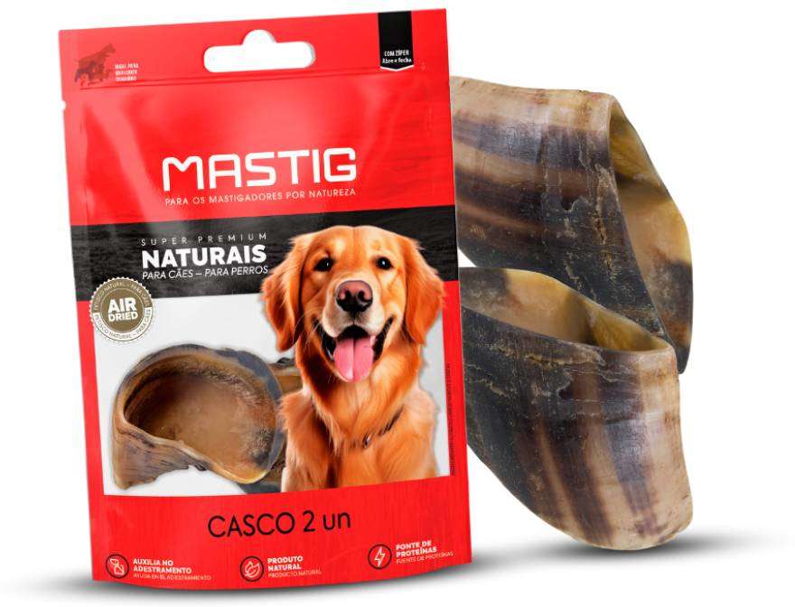 Petisco Casco Bovino Mastig Super Premium Naturais para Cães - 2 Unidades