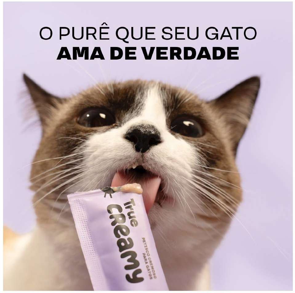 Petisco Cremoso True Creamy para Gatos 8 pacotes (40 unidades) - 8 pacotes (40 unidades)