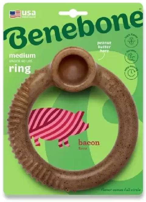 Brinquedo Benebone Anel de Bacon - Tam. M