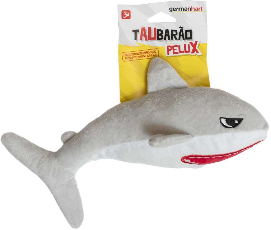 Brinquedo Pelúcia Tubarão Germanhart Taubarão Cinza - Tam. Único