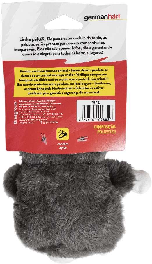 Brinquedo Pelúcia Pinguim Germanhart Pingau Cinza - Tam. Único