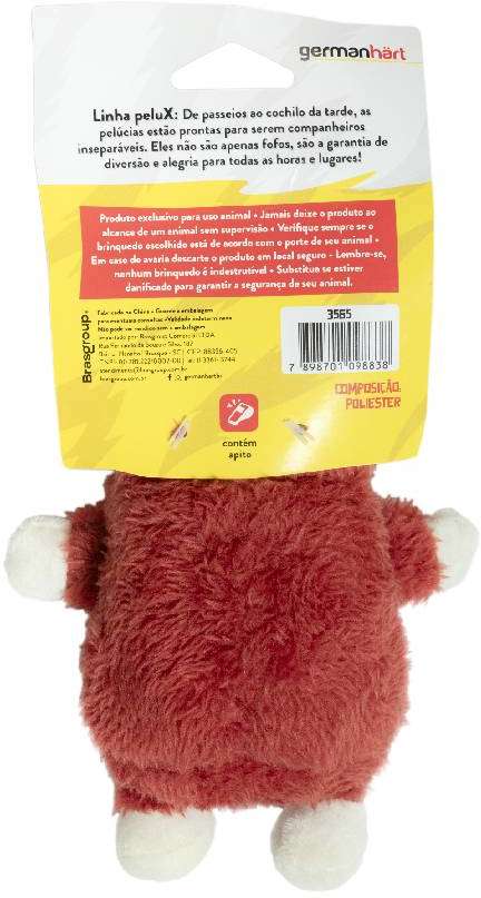 Brinquedo Pelúcia Ursinho Germanhart Aursinho Vermelho - Tam. Único