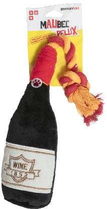 Brinquedo Pelúcia Garrafa Vinho Germanhart Maubec Preto - Tam. Único