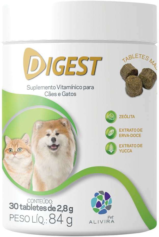 Suplemento Alivira Digest para Cães e Gatos - 84 g
