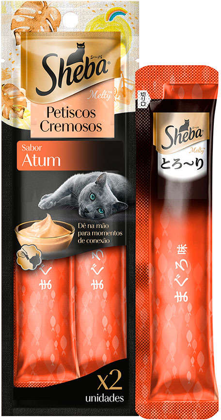 Pestisco Sheba Cremoso Sabor Atum para Gatos Adultos - 1 Pacote (2 Unidades)