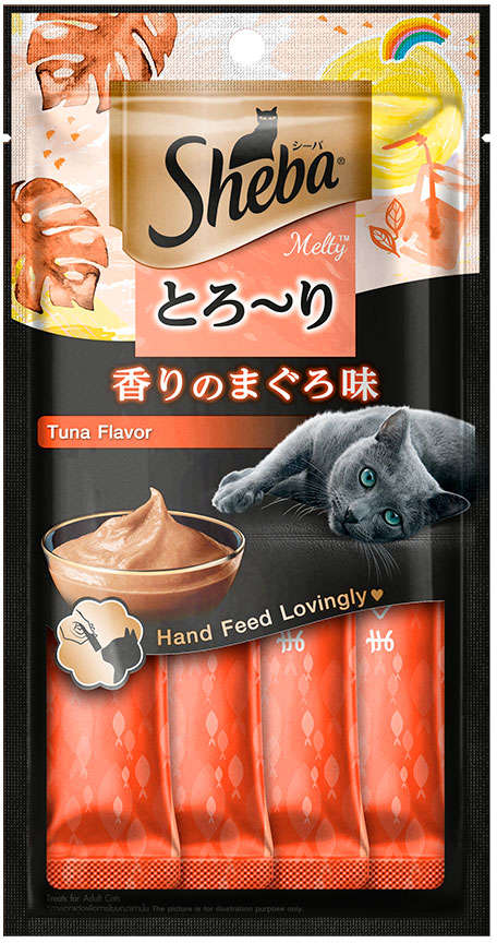 Pestisco Sheba Cremoso Sabor Atum para Gatos Adultos - 1 Pacote (4 Unidades)