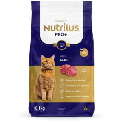 Ração Seca Nutrilus Pro+ Carne para Gatos Adultos
