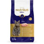 Kit Ração Nutrilus Pro+ Frango para Gatos Adultos - 20,2Kg (2 pacotes)